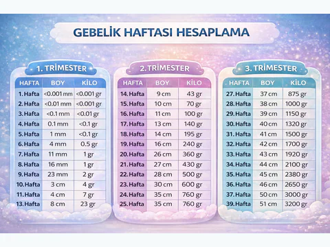 Gebelikte Bebek Boy Kilo Hesaplama